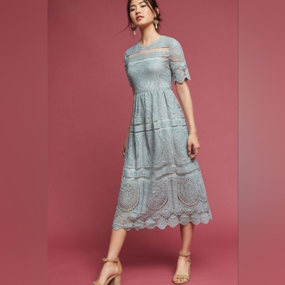 Eri + Ali Mint Lace Midi Dress - Picture 1 of 5